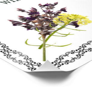 Poster Psaume 1, Pink Yellow Flower Design, Blessed,