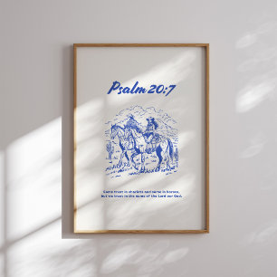 Poster Psaume 20:7 - Une certaine confiance dans les chev