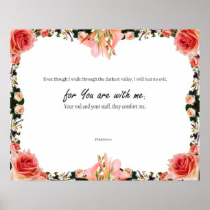 Poster Psaume 23:4, Un psaume de David, Je ne crains aucu