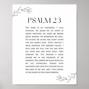 Poster Psaume 23 Le Seigneur est mon Berger