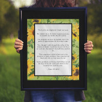 Psaume 23 Lord est mon berger KJV Sunflowers Poste