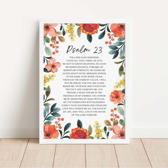 Poster Psaume 23 NKJV Le Seigneur est Mon Pasteur (Créateur téléchargé)