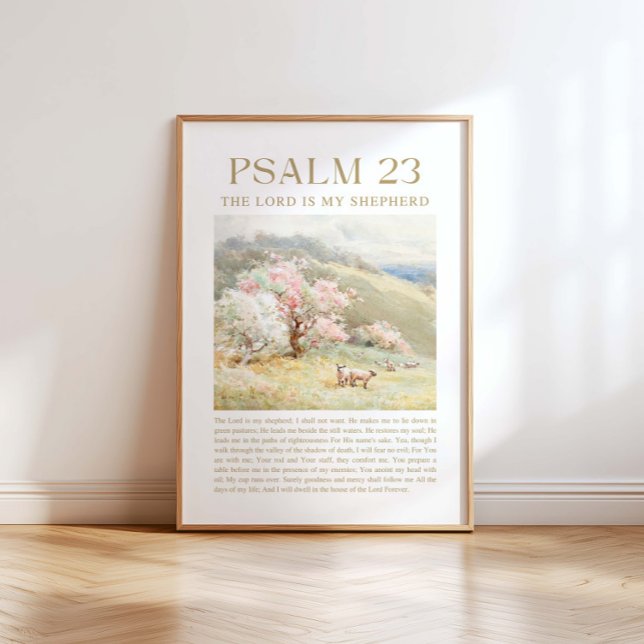 Poster Psaume 23 NKJV Le Seigneur est Mon Pasteur (Créateur téléchargé)