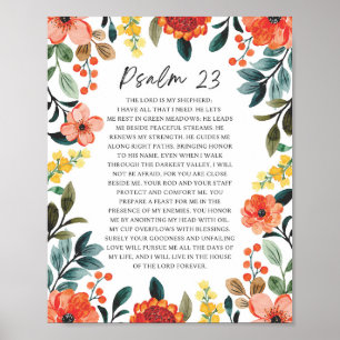 Poster Psaume 23 Segond 21 L'Éternel est mon berger