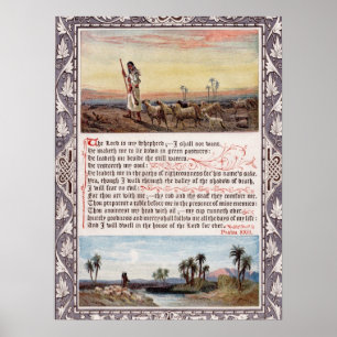 Poster Psaume 23 Vintage