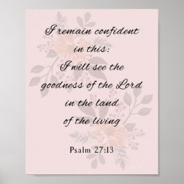 Poster Psaume 27:13, Verse de la Bible