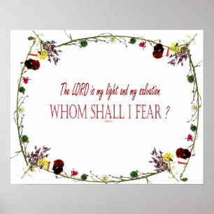 Poster Psaume 27:1, Seigneur, que je crains, Décor Mur