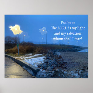Poster Psaume 27 Inspirational Lord est ma carte postale 