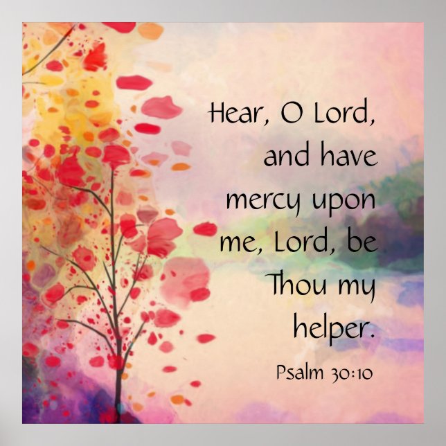 Poster Psaume 30:10 (Devant)