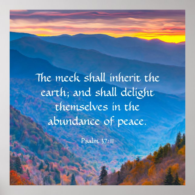 Poster Psaume 37:11 (Devant)