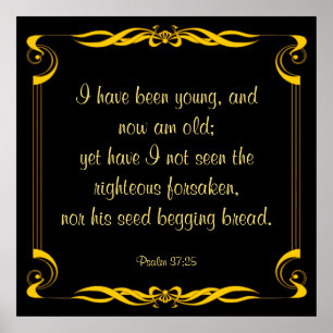 Poster Psaume 37:25