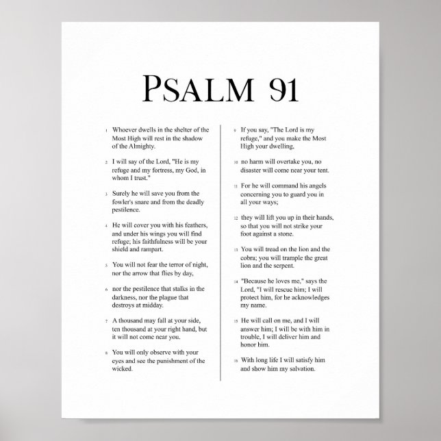Poster Psaume 91 (Devant)