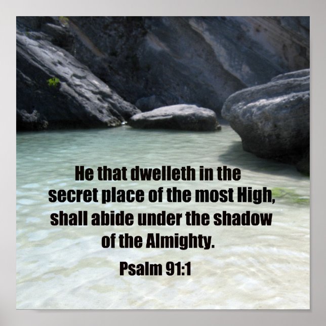 Poster Psaume 91:1 (Devant)