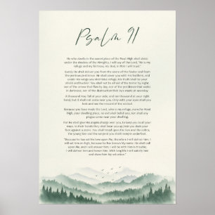 Poster Psaume 91 Mountain Vertical Print : Christian Scri