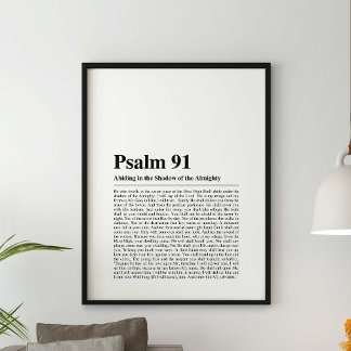 Poster Psaume 91 NKJV Bible Verse