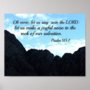 Poster Psaume 95:1 Ô viens, chantons au Seigneur