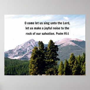 Poster Psaume 95:1 O viens, chantons au Seigneur...