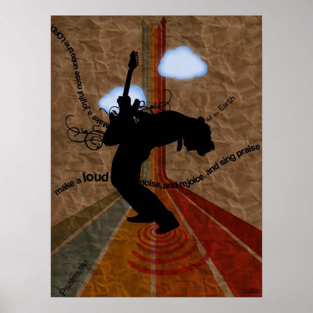 Poster Psaume bruyante 98:4 (Devant)