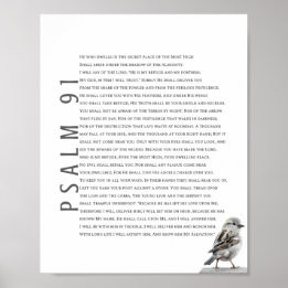Poster Psaume moderne 91 Écriture biblique Christian Bird
