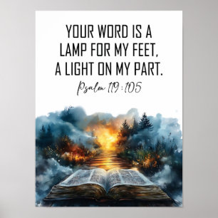 Poster Psaumes 119:105 Votre parole est une lampe