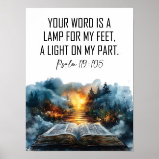 Poster Psaumes 119:105 Votre parole est une lampe