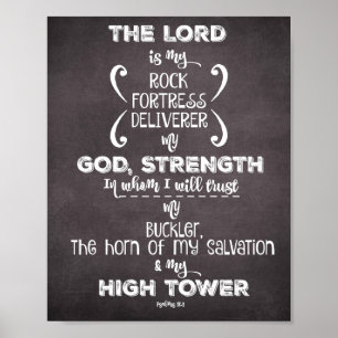 Poster Psaumes le Seigneur est mon Rocher, Tour haute Ver