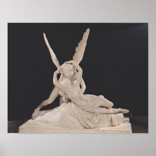 Poster Psyché rétablie par le baiser du cupidon 1787-93