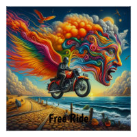 Psychedélique Motorcycle Dreamscape