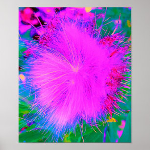 Poster Psychédélique Nature Ultra Violet Violet Milkweed