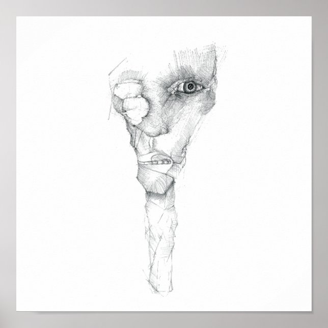 Poster Psycho-Gesicht (Devant)