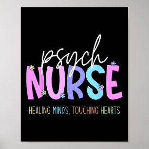 Poster Psychologie Infirmière Soins de guérison Toucher C
