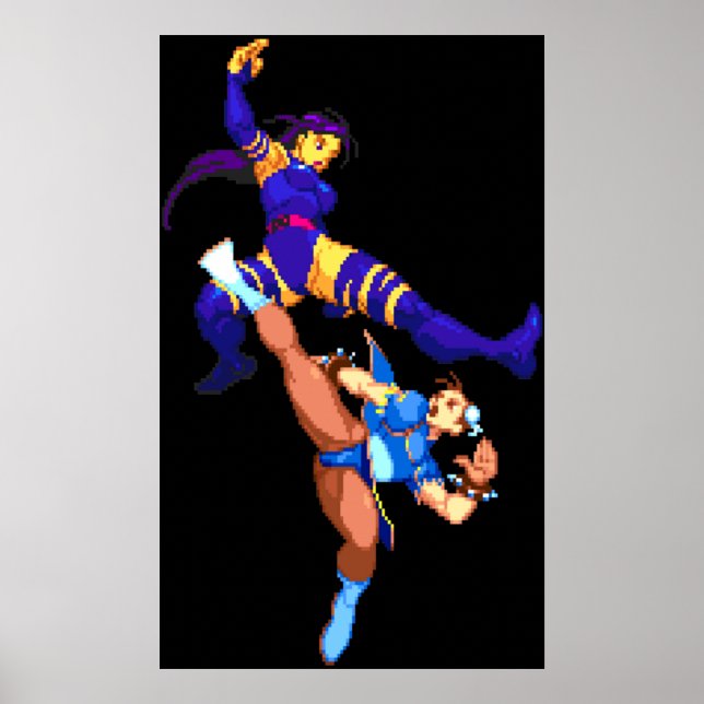 Poster Psylocke vs Chun Li (Devant)