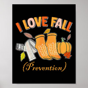 Poster Pt Nurse Chute I Love Automne Prévention Chute Phy