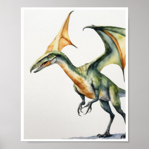 Poster Pteranodon Dinosaur Aquarelle MurArt MaisonDécor