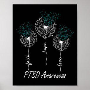 Poster Ptsd Sensibilisation Foi Espoir Amour Dandelion