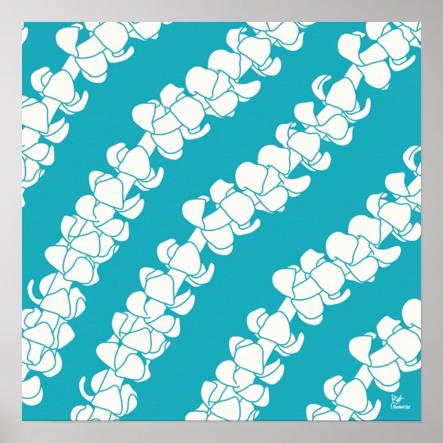 Poster Puakenikeni Turquoise (Devant)