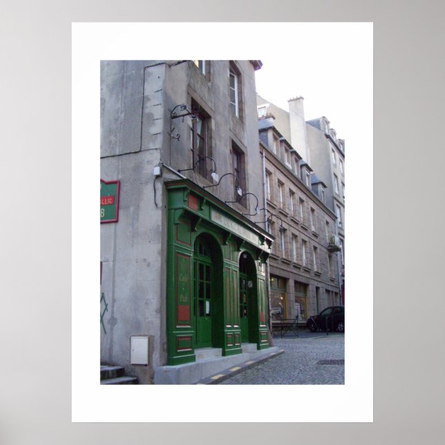 Poster Pub irlandais à St. Malo, France (Devant)