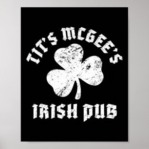 Poster Pub Irlandais Vintage Mcgee's Rétro St. Patrick's