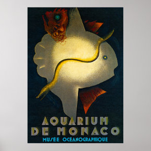 Poster publicitaire de l'Aquarium de Monaco