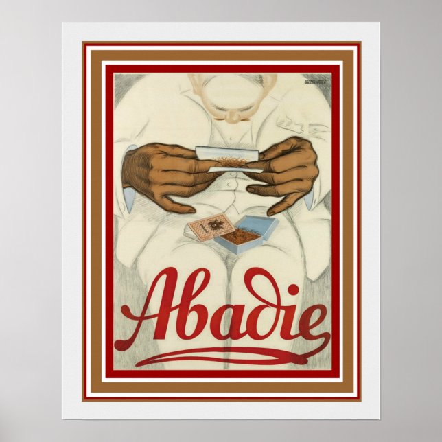 Poster publicitaire papier Abadie Cigarette 16 x 2 (Devant)