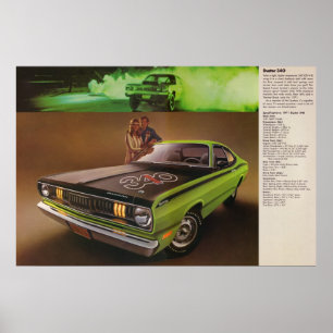 Poster publicitaire Plymouth Duster 340 1971