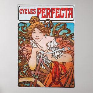 Poster publicitaire pour vélos français Art Nouvea