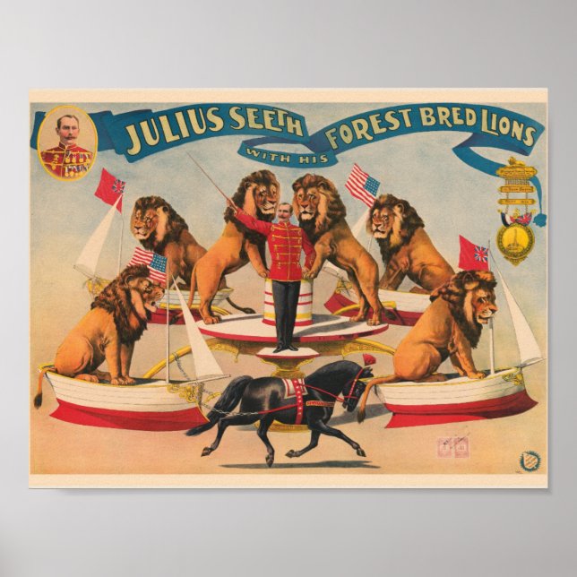 Poster publicitaire vintage Circus (Devant)