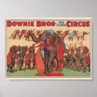 Poster publicitaire vintage Circus