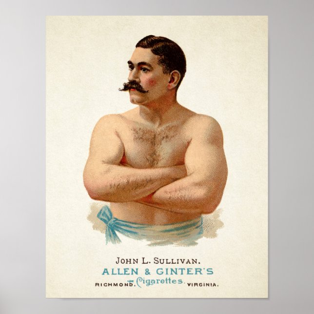 Poster publicitaire vintage John L. Sullivan (Devant)