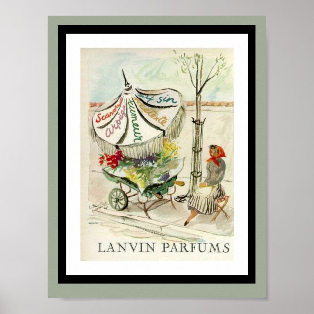 Poster publicitaire vintage Lavin Parfums (Devant)
