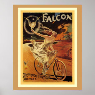 Poster publicitaire vintage pour Falcon Bicycles 1
