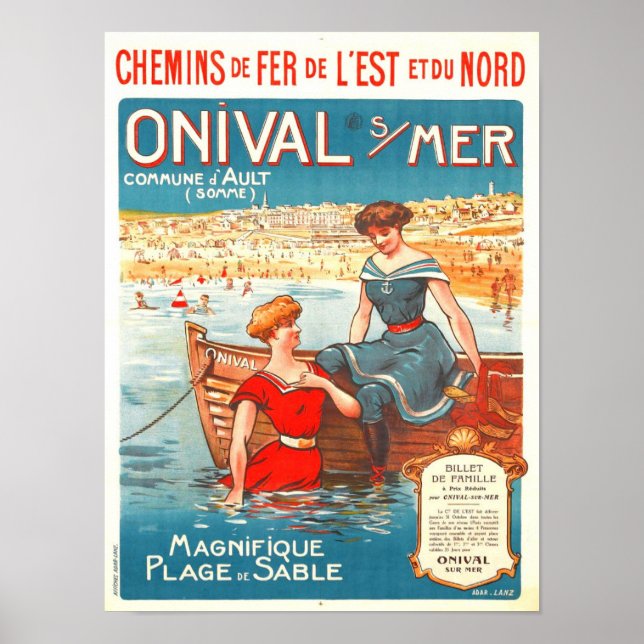 Poster publicitaire Vintage voyage (Devant)