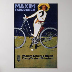 Poster Publicité à vélo Vintage