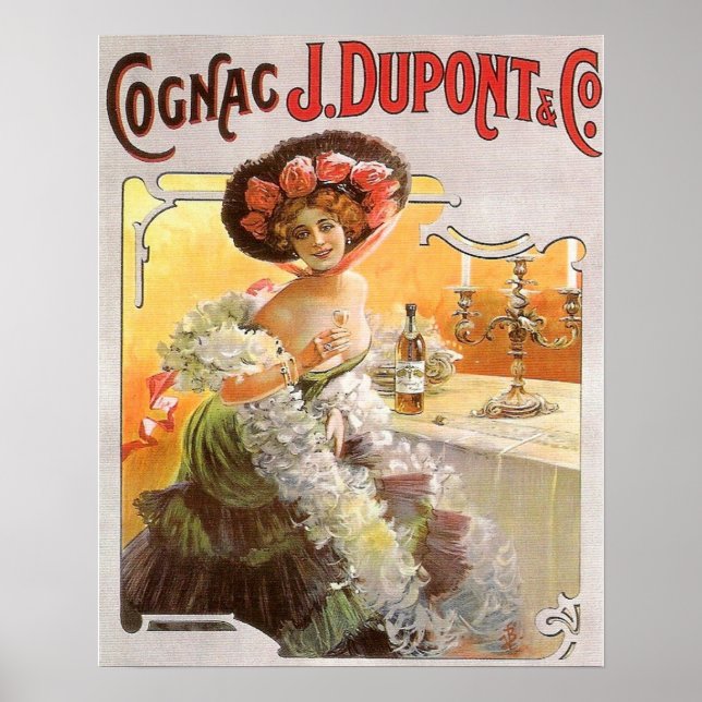 Poster Publicité Cognac vintage (Devant)
